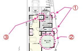 二世帯住宅の間取り ②玄関共有、キッチンは別々のタイプ