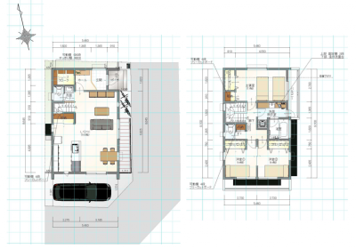 敷地26坪、間取り3LDKの２階建て