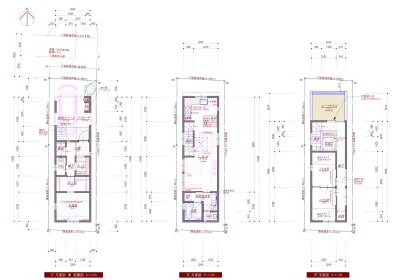 敷地19坪、間取り3LDKの3階建て