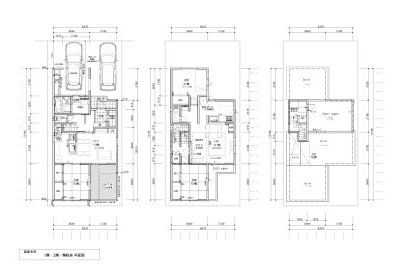 敷地38坪の間取り3LDKの二世帯住宅