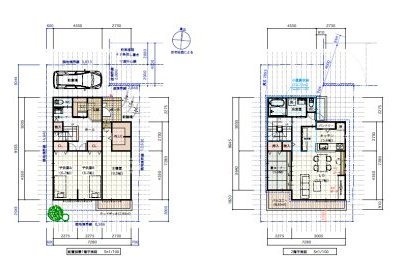 敷地37坪の間取り3LDKの2階建て