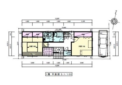 敷地26坪の間取り3LDKの2階建て