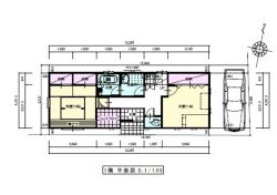 敷地26坪の間取り3LDKの2階建て