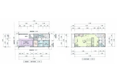 敷地17坪の間取り3LDKの3階建て